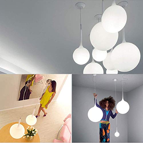 Lámpara colgante moderna blanca de cristal soplado 20cm 3