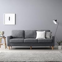 Amazon｜RASIK ソファー 2.5人掛け カバー：ナイトグレー 脚