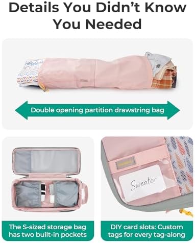 BAGSMART Compression Packing Cubes for Travel, Lightweight Luggage Organizer Bags, Durable Space Saver Bags Travel Essentials, 6 Set — view 3
