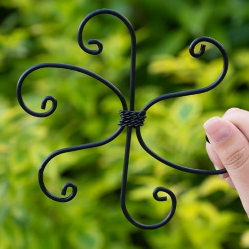 Yohsnor Black Monstera Plant Support 5.5IN 5PCS Premium Stem Support System for Indoor Plants, Durable Stabilizer for Monstera and Climbing Plants, Easy Installation Leaf Holder, Fishbone Cactus Stake - Thumbnail 5