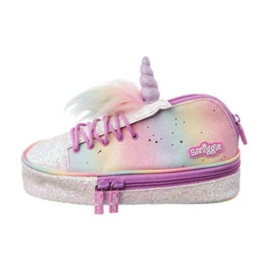 Smiggle Sneaker Seeker Federmäppchen (glitzerndes lila Einhorn)