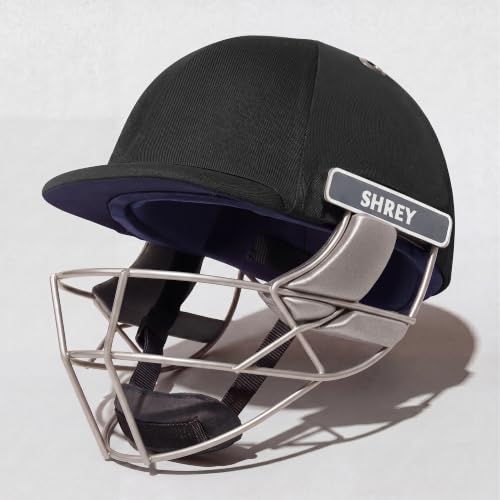 Image of Shrey Pro Guard Air Stainless Steel Cricket Helmet (Black, S)
