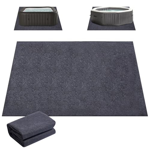 SINBLUE Hot Tub Flooring Mat Waterproof Square Mat 8.3 x 8.3 FT for Inflatable Hot Tub Outdoor Protector Backing Prevents Liquid Penetration for Protect Floor