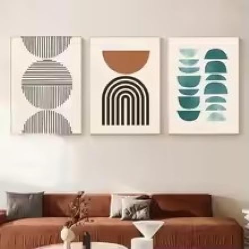 Décoration murale abstraite haut de gamme avec peinture imprimée sur toile encadrée 30x50