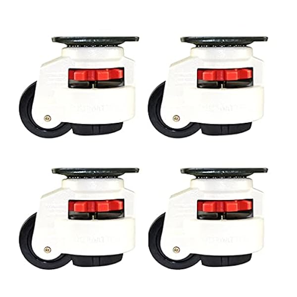 Ruedas Giratorias Giratorias 4 Piezas Rueda de Nivelación de Máquina de Servicio Pesado Banco de Trabajo Retráctil Rodillos de Transporte Ruedas de Maestro Montadas En Placa Industrial Carga 1000 Kg