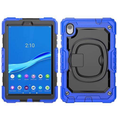 Coque Lenovo Tab M8 HD antichoc bleu foncé avec béquille et protection écran