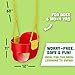 Deluxe High Back Full Bucket Toddler Swing with Exclusive Chain & Triangle Dip Pinch Protection and Carabiners for Easy Install - Red - Squirrel Products