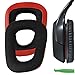 Replacement Earpad for Logitech G35 G930 G430 F450 Headphone / Headset Ear Pad / Ear Cushion / Ear Cups / Ear Cover / Earpads Repair Parts (Black/Red)