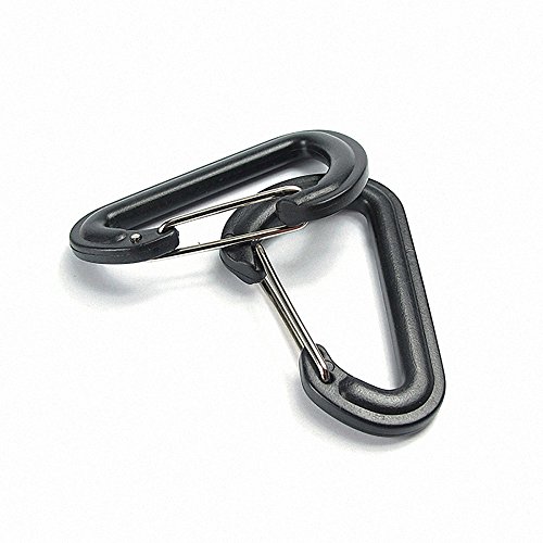 Grampo de gancho, Andoer 5pcs forma de D de plástico mosquetão anel em forma de chave corrente ganch