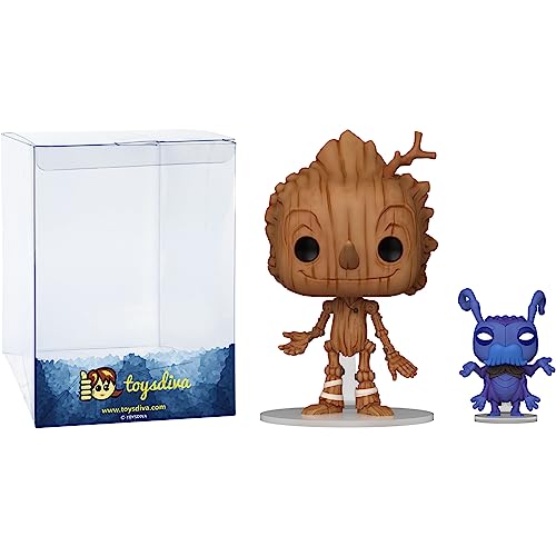 Funko Pinocchi o & Cricket: P o p ! Movies Vinyl Figurine Bundle with 1 Compatible Graphic Protector (1299-67388 - B)