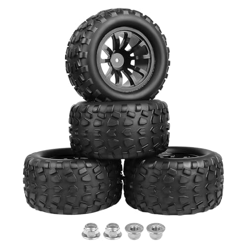 4PCS AllinRC 12mm Hex RC Truck Wheels and Tires 1/10 Scale 2