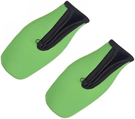 XINXINGDINGSHENG 2 Pcs Beer Bottle Sleeves Collapsible Beer Bottle Insulators Beer Cooler Sleeves with Zipper for Beer Bottle of 330ML