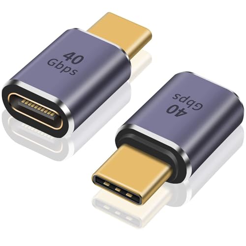 2 extensores USB tipo C 3.2 PD 100 W macho a hembra de 40 Gbps, adaptador 8K, conector USB 4