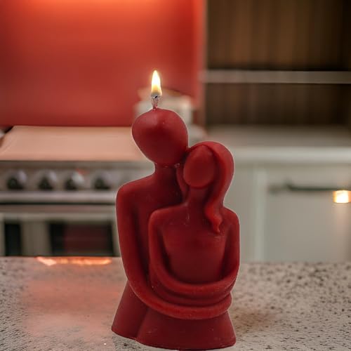 Image of Ein Sof Valentine Day Special Love Couple Candle - Scented Raspberry Valentine's Day Decoration Items, Romantic Gift for Girlfriend Husband Wife Boyfriend, 10-12 Hour Long Burning Candles