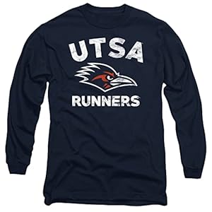 The University of Texas at San Antonio Official Roadrunners Logo Unisex Adult Long-Sleeve T Shirt,Navy, X-Large