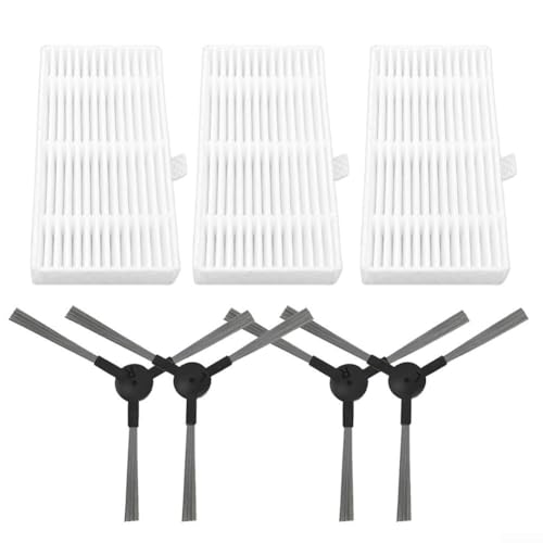 Juego de cepillo lateral y filtro de repuesto para Conga 999, para Conga Origin y para X-Treme Robot aspiradoras - Limpieza de esquinas para piezas de repuesto (A)