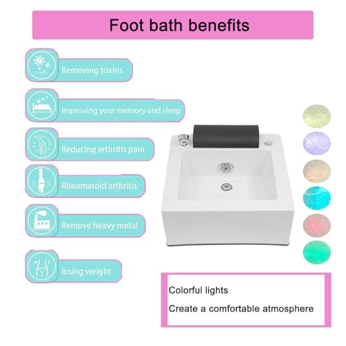 Bubble Bath Spa masajeador eléctrico para pies con luz LED miniatura 7