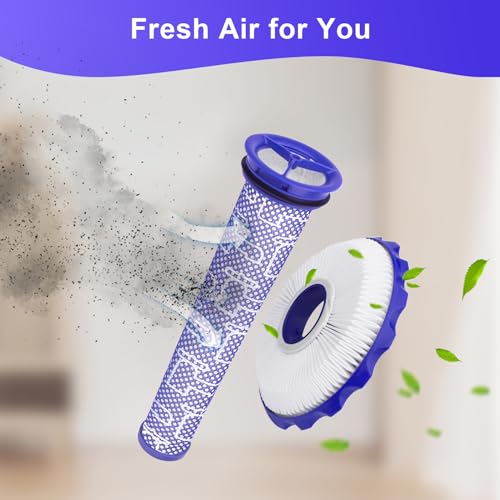 Replacement Filter for Dyson DC40 UP19 UP16, Post-Motor Filter and Pre-Motor Filter for Dyson Ball Multi Floor 2 Vacuum Light/Slim Ball Animal Vacuum, Compatible Part# 923587-02 & 922676-01