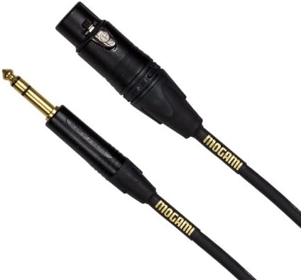 Mogami GOLD TRS-XLRF-06 Balanced Audio Adapter Cable, XLR-Female to 1/4" TRS Male Plug, Gold Contacts, Straight Connectors, 6 Foot