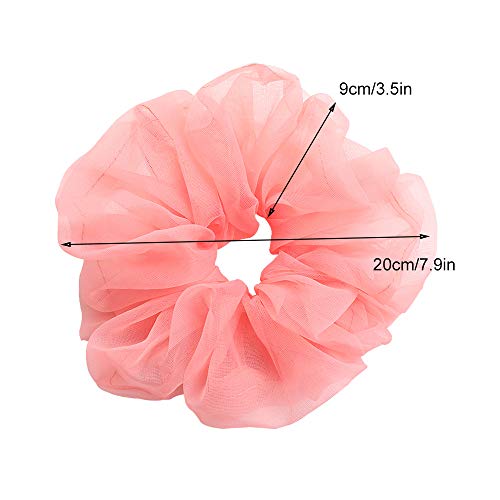 Goshell MYT-0710006 12 Packs Hair Scrunchies Oversized Extra Large Soft Organza Scrunchy Hair Bands Scrunchy Hair Ties Ropes Elastics Ponytail Holder Hair Accessories Headbands thumb #1