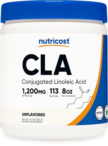 Nutricost CLA (Conjugated Linoleic Acid) 8oz (227g) Powder - Gluten Free GMO Free CLA Supplement