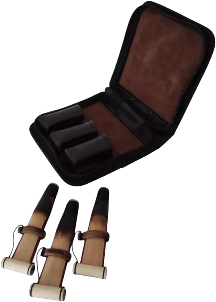 3 Professional Reeds With Leather Case, Armenian Duduk Reeds key A, handmade Ramish Oboe Balaban Woodwind Instrument, Mey Ney
