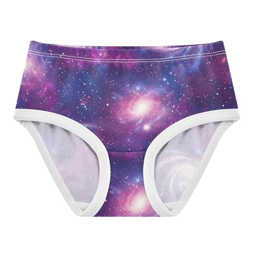 Girls Underwear Toddler 2t Cotton Panties Little Girl Designer Briefs Kids Undies Vibrant Galaxy SwirlNebulae