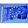 Bandiere Italiane e Bandiere dell'Europa.90 X 150 cm Bandiere con 2 Occhielli in metallo Durevole.Bandiera Italia Nazionale Italian Flag e Bandiera dell'Europa Resistente alle Intemperie Bandiera EU #4