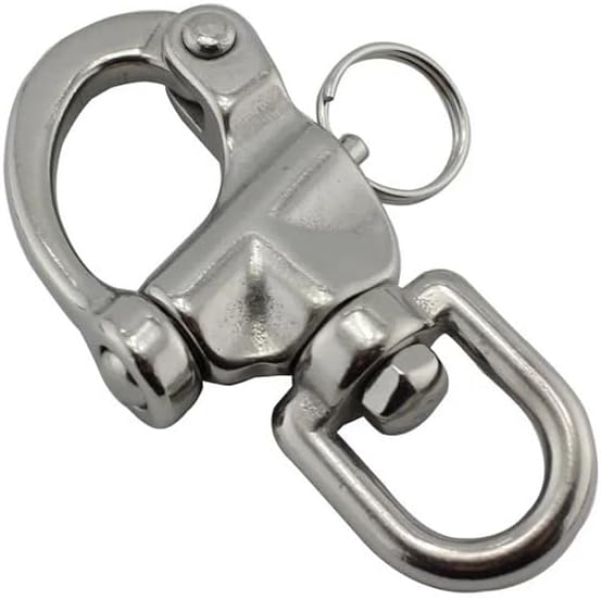 1PCS Quick Release Snap Shackle Compatible with 316 Stainless Steel 70mm 87mm 128mm Heavy Duty Sailing Quick Release Swivel Trigger Snap Shackle