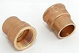 Übergangsmuffen i/i 22mm - 3/4' / 4270g, Rotguss (VE 2 Stk) Rotgussfitting red brass gunmetal, Klimaanlage Klimatechnik Wasser Heizung Gas Solar heating refrigerant