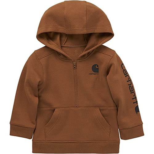 Image of Carhartt Kid's CA6273 Long-Sleeve Half-Zip Sweatshirt - Boys