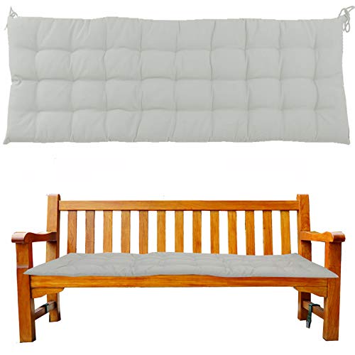 Jemidi, cuscino per panca da giardino, 120 cm x 40 cm x 4 cm