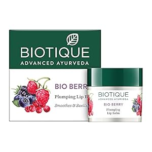 Biotique Berry Plumping Lip Balm | Smooths and Nourishing| Swells lips| Moisturized and hydrated | Long Lasting Protection and Refreshing |100% Botanical Extracts| All Skin Types | 12G