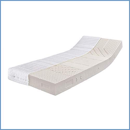 Ravensberger Matratzen Natur-Latex 7-Zonen-Premium-Latexmatratze | H2 RG 75 (45-80 kg) | Made IN Germany | LATEXCO®-Stiftlatex mit 85% Naturkautschuk | Baumwoll-Doppeltuch-Bezug | 90 x 200 cm