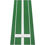 Heavy Duty Softball Pitching Mat 10'x 3', with 0.8in Thick Pitching Rubber/Mound, High Density Anti Fading Lawn, Anti Slip Rubber Backing, Indoor and Outdoor Pitching Practice