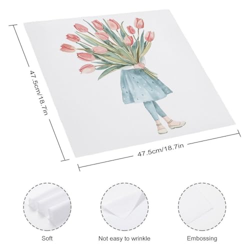 Servilletas de Tela con Bouquet de Tulipanes miniatura 3