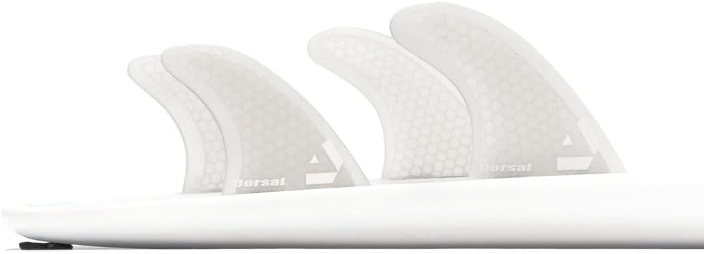DORSAL Surfboard Fins Quad 4 Set FCS Compatible with Honeycomb Hexcore