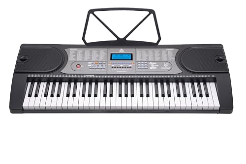 Image of Audio Array AK-61 Pro 61-Key Portable Electronic Keyboard with LCD Display, Built-in Speakers, Mic Input & Included Mics, 255 Timbres, 512 Rhythms, Battery & Adapter Powered