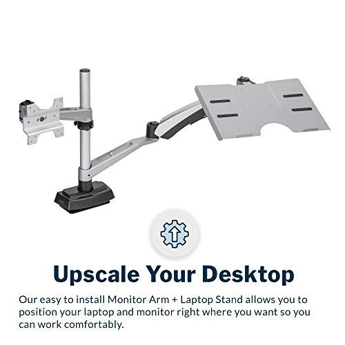 Image of Vari Monitor Arm & Laptop Stand - Silver