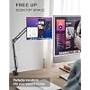 17.3 Portable Monitor Stand, Foldable Tablet Arm Mount for Desk, Kindle Holder for Reading in Bed, Adjustable Phone Stand Compatible with iPad Pro Air Mini, Samsung Galaxy Tab S9, Kindle, Cell Phone