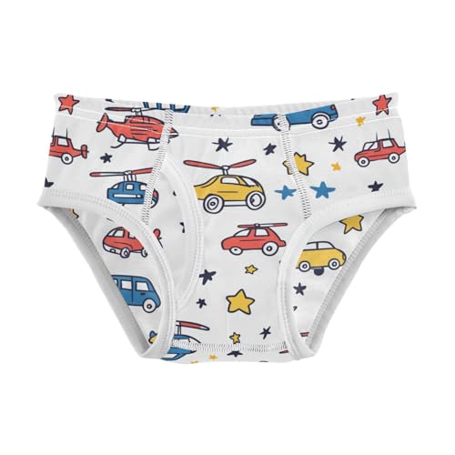 Wusikd Stars Helicopter Boys' Underwear Cotton Trucks Boys Briefs Soft Toddler Underwear 2T
