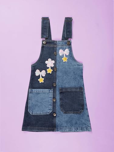 Image of KiddoPanti Girls Denim Dungaree Skirt