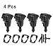X AUTOHAUX 4pcs Car Front Windshield Wiper Washer Nozzle for Chrysler 200 2011-2014 for Jeep Patriot 2008-2017 68024312AB