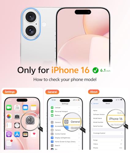 Image of FNTCASE for iPhone 16 Case: [Compatible with Magsafe] Translucent Matte Cases with [Full Camera Protection] [Screen Protector] Military Grade Shockproof Protective Phone Cover - Light Pink