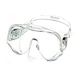 Atomic Aquatics Frameless Mask for Scuba Diving and Snorkeling, Clear, Medium Fit