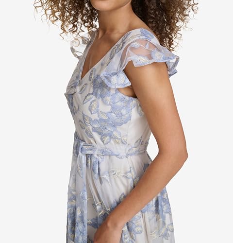 Image of Kensie Women's Cap Sleeve Tie Wasit Midi Dress