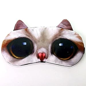 Sleep mask Slaapmasker Cartoon Kat Hond Slaapoog Masker Eyeshade Cover Zachte Draagbare Dierlijke Blinddoek EyePatch Eye…