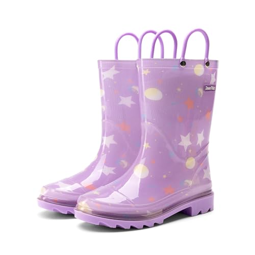 DREAM PAIRS Bottes de Pluie Enfant Garçon et Fille Imperméables et Légères Semelle Antidérapante Jeux Extérieurs,Size 36,Violet,KKUMRB2507
