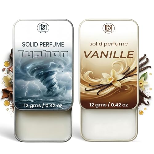 Image of Dr.Mashur Solid Perfume |Vanille&Typhon Alcohol Free Wax Perfume Balm, Long Lasting | Pocket Tin 12g, Pack Of 2| Non Greasy Smooth Glide, Travel Friendly Men And Women