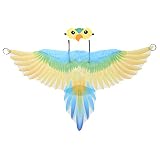 ranrann Enfant Garçon Fille Déguisement Perroquet Costume Oiseau Ailes Cape Masque pour Les Yeux en Feutre Masquerade Halloween Carnaval Noël Festival Outfit Set Multicolore (Taille Unique, Type I)